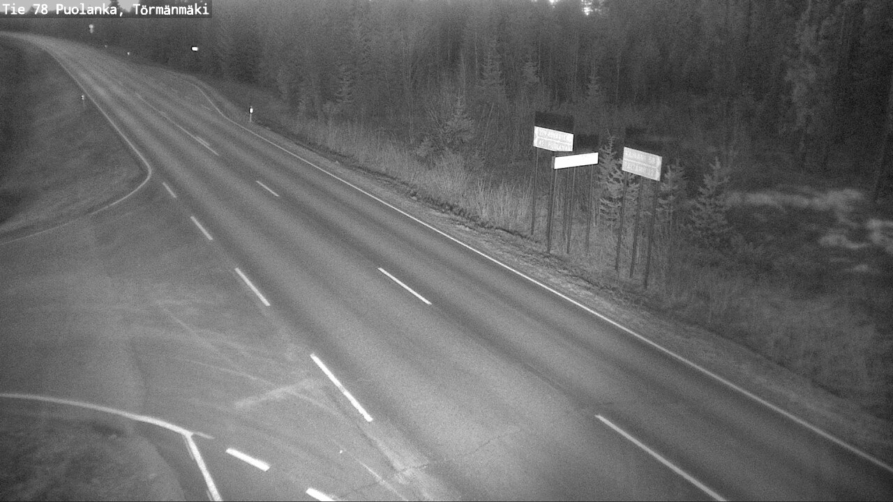 Weather Camera Image Road 78 Puolanka, Törmänmäki, Puolanka, Kainuu