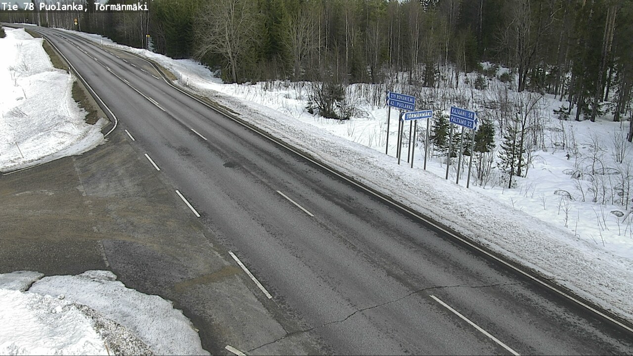 Weather Camera Image Road 78 Puolanka, Törmänmäki, Puolanka, Kainuu
