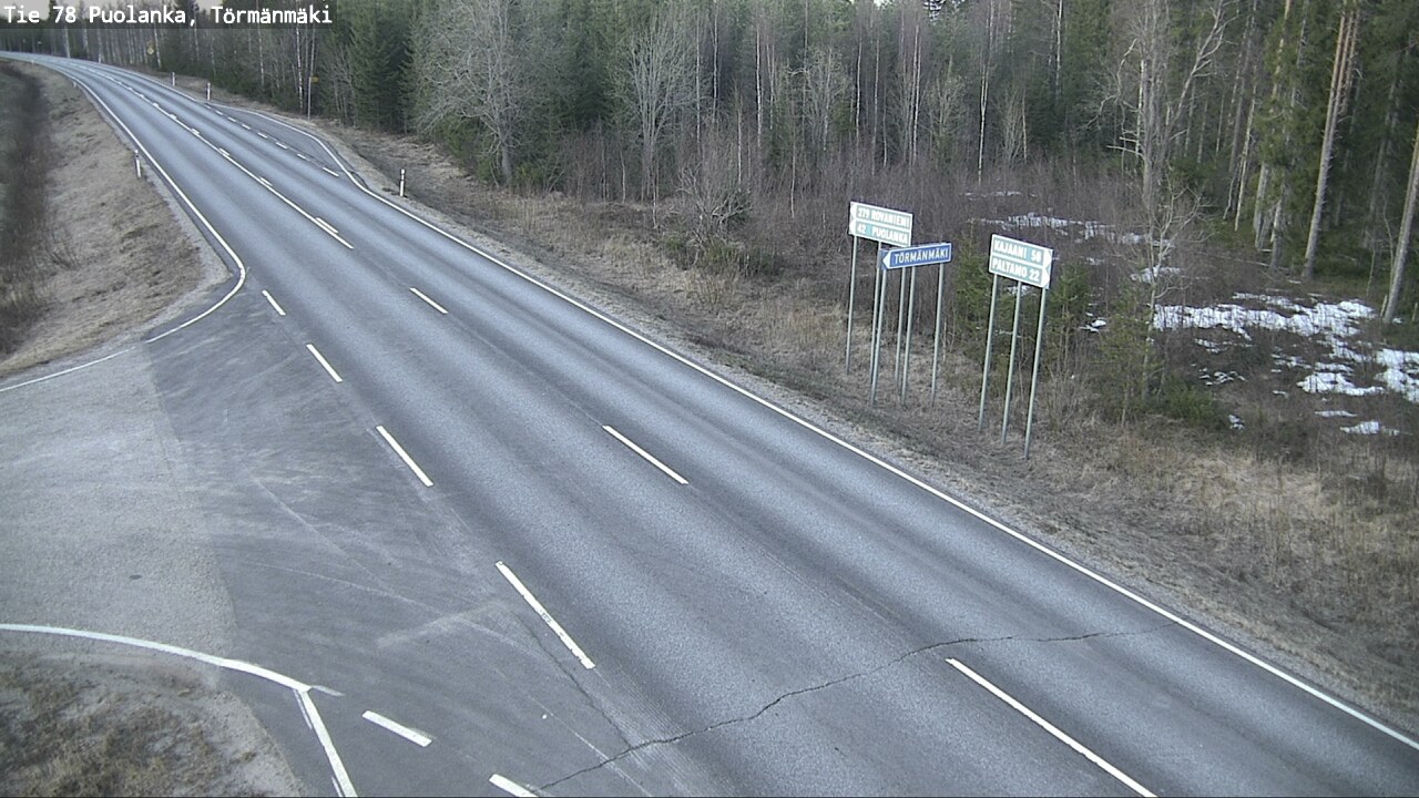 Weather Camera Image Road 78 Puolanka, Törmänmäki, Puolanka, Kainuu