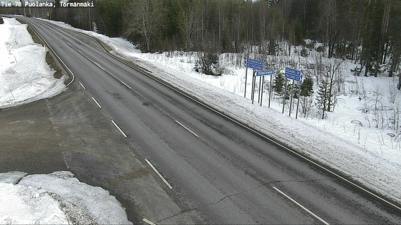 Weather Camera Image Road 78 Puolanka, Törmänmäki, Puolanka, Kainuu