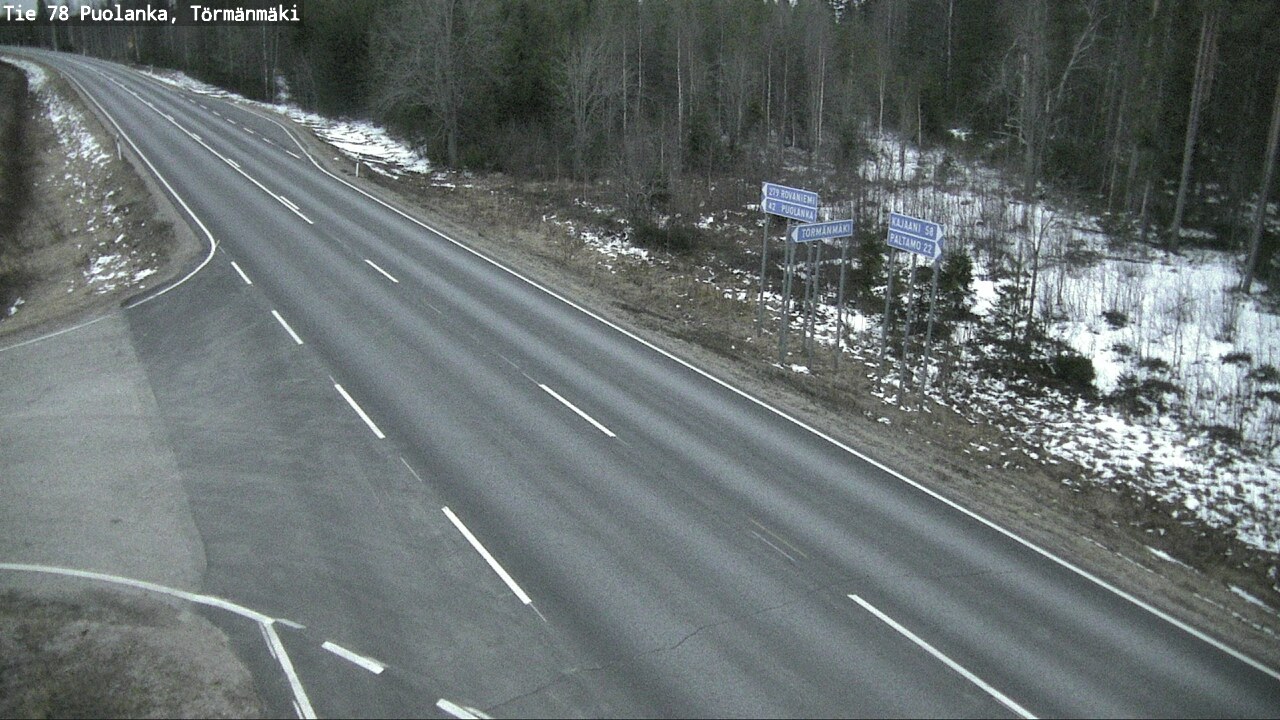 Weather Camera Image Väg 78 Puolango, Törmänmaki, Puolanka, Kainuu