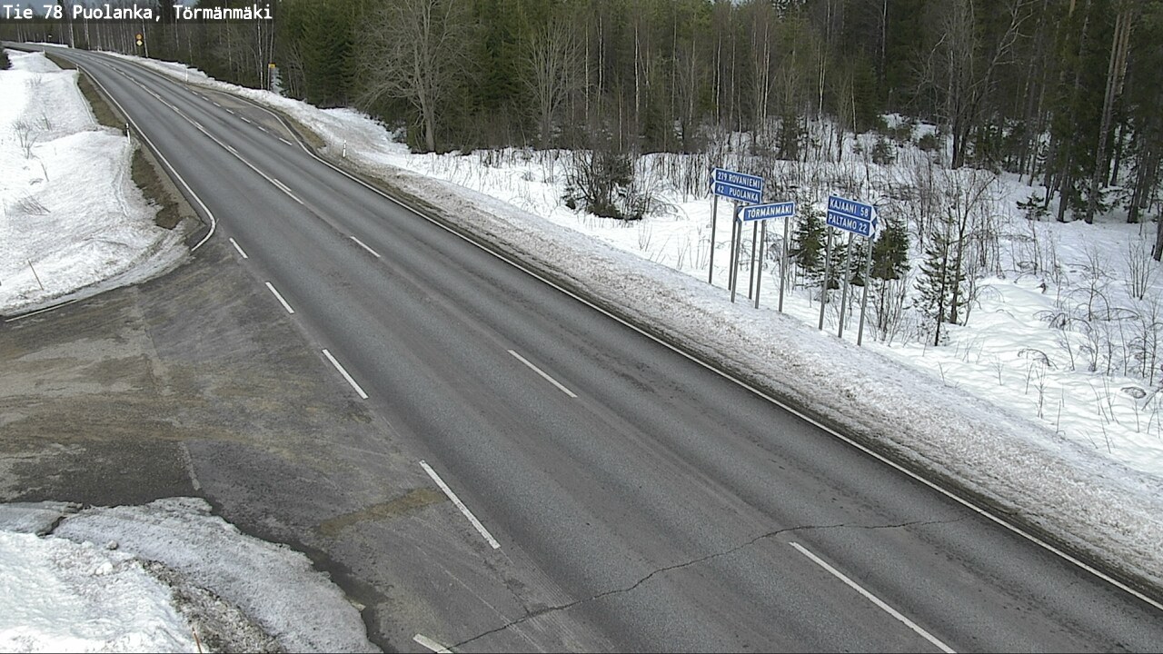 Weather Camera Image Road 78 Puolanka, Törmänmäki, Puolanka, Kainuu