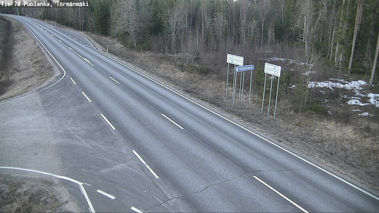 Weather Camera Image Road 78 Puolanka, Törmänmäki, Puolanka, Kainuu