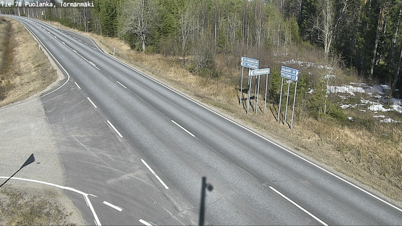 Weather Camera Image Road 78 Puolanka, Törmänmäki, Puolanka, Kainuu