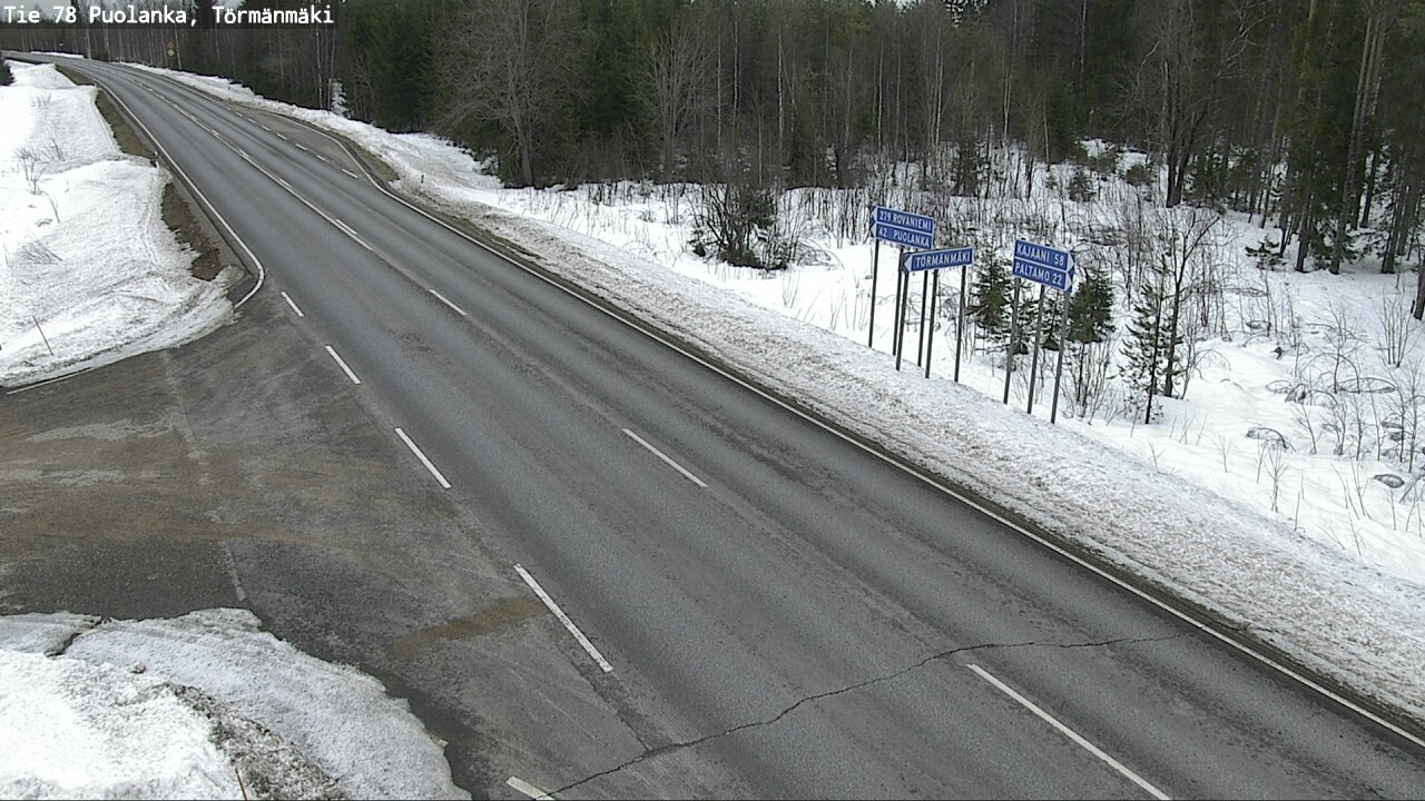 Weather Camera Image Road 78 Puolanka, Törmänmäki, Puolanka, Kainuu