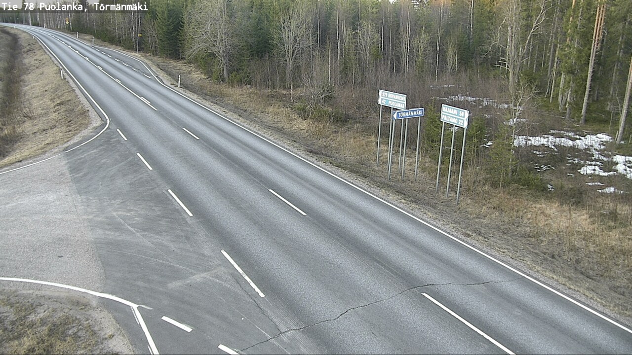 Weather Camera Image Road 78 Puolanka, Törmänmäki, Puolanka, Kainuu