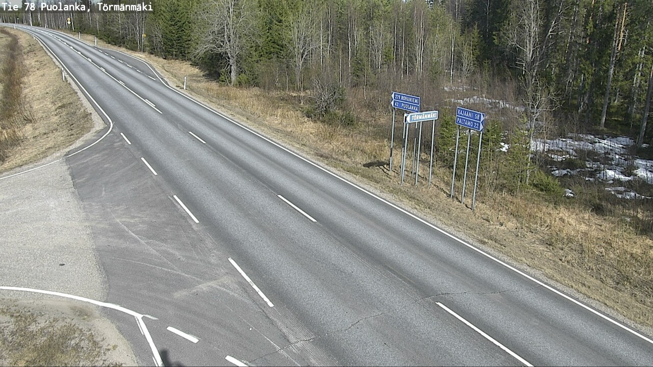 Weather Camera Image Road 78 Puolanka, Törmänmäki, Puolanka, Kainuu