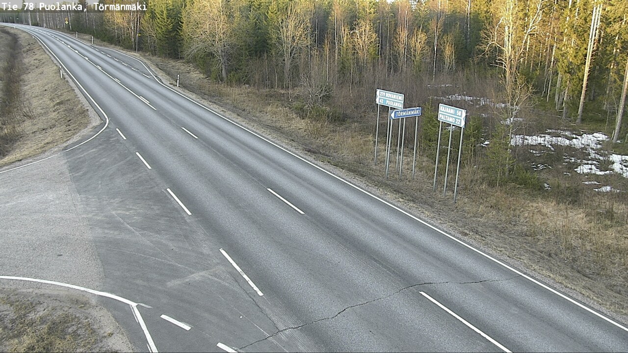Weather Camera Image Road 78 Puolanka, Törmänmäki, Puolanka, Kainuu