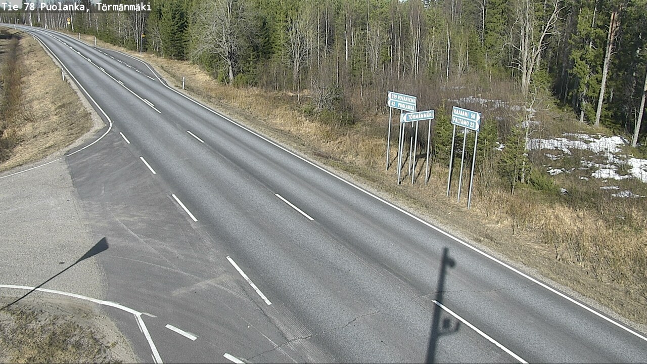 Weather Camera Image Road 78 Puolanka, Törmänmäki, Puolanka, Kainuu