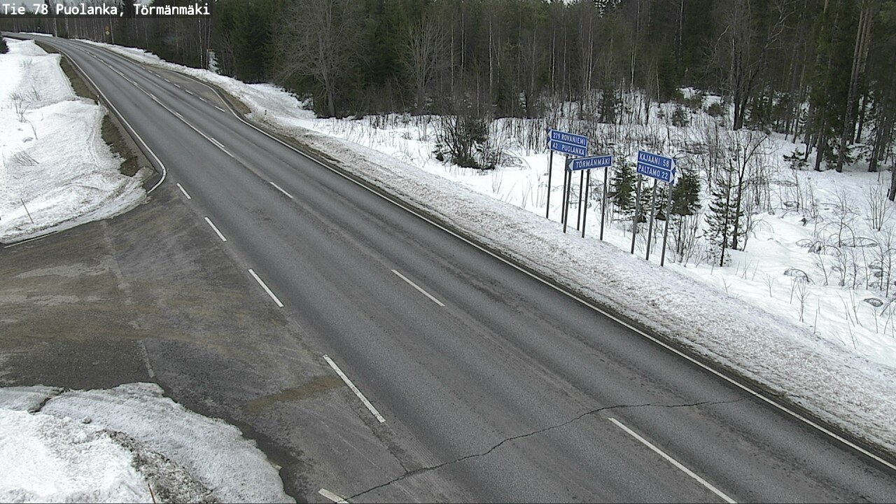 Weather Camera Image Road 78 Puolanka, Törmänmäki, Puolanka, Kainuu