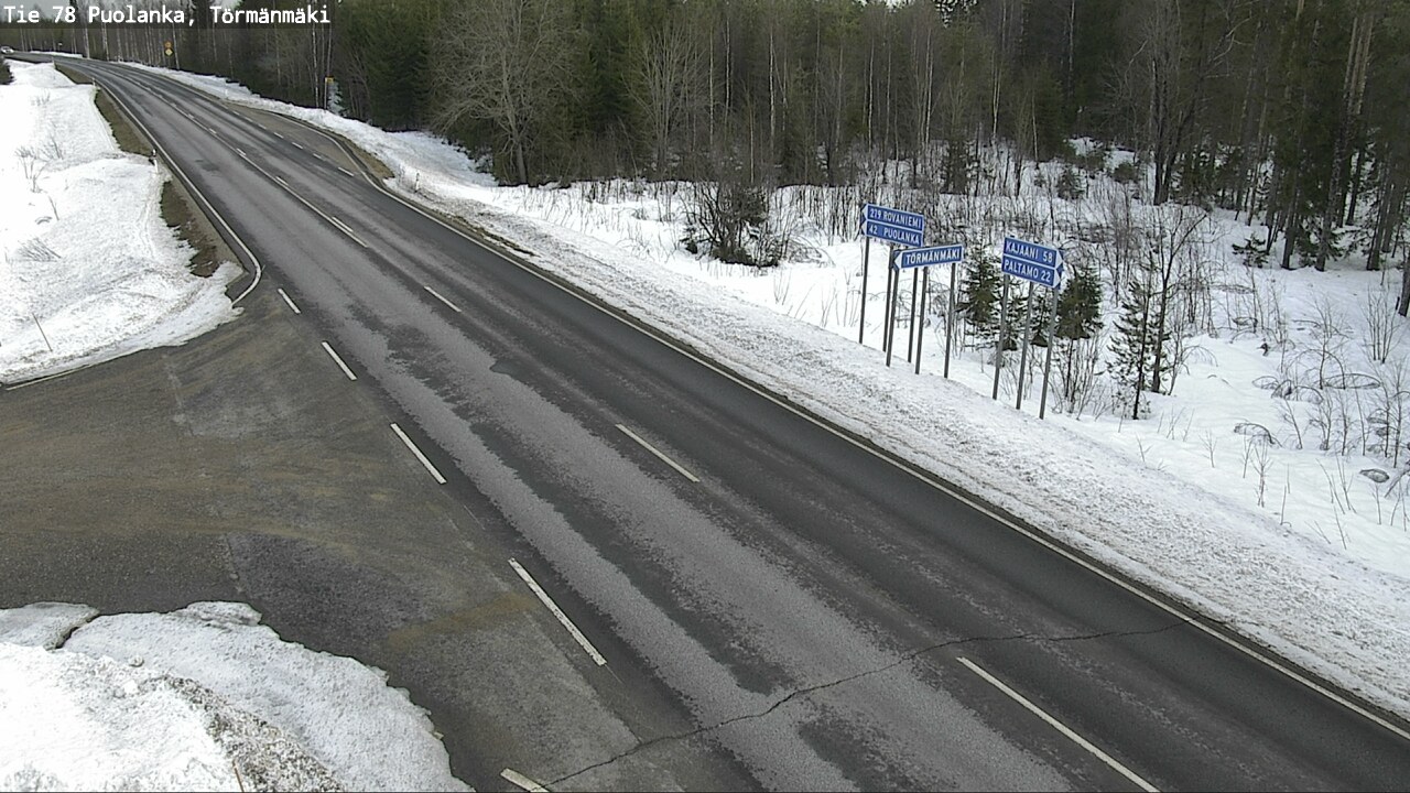 Weather Camera Image Road 78 Puolanka, Törmänmäki, Puolanka, Kainuu