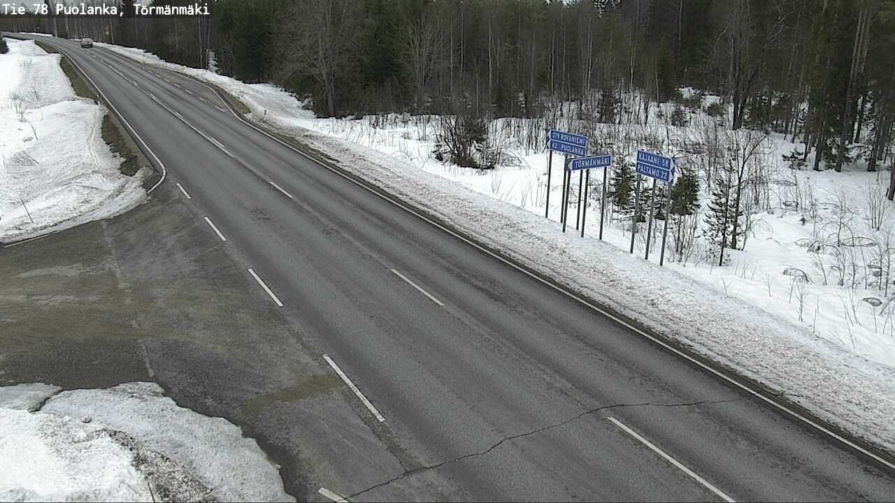 Weather Camera Image Road 78 Puolanka, Törmänmäki, Puolanka, Kainuu