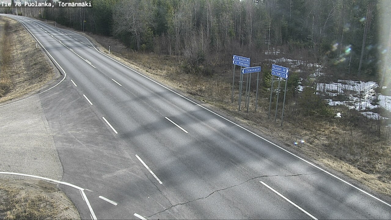 Weather Camera Image Road 78 Puolanka, Törmänmäki, Puolanka, Kainuu
