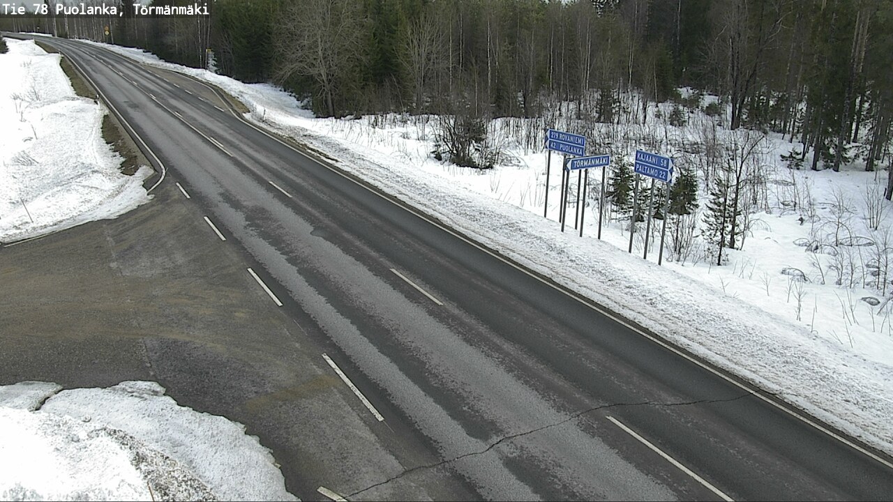 Weather Camera Image Road 78 Puolanka, Törmänmäki, Puolanka, Kainuu