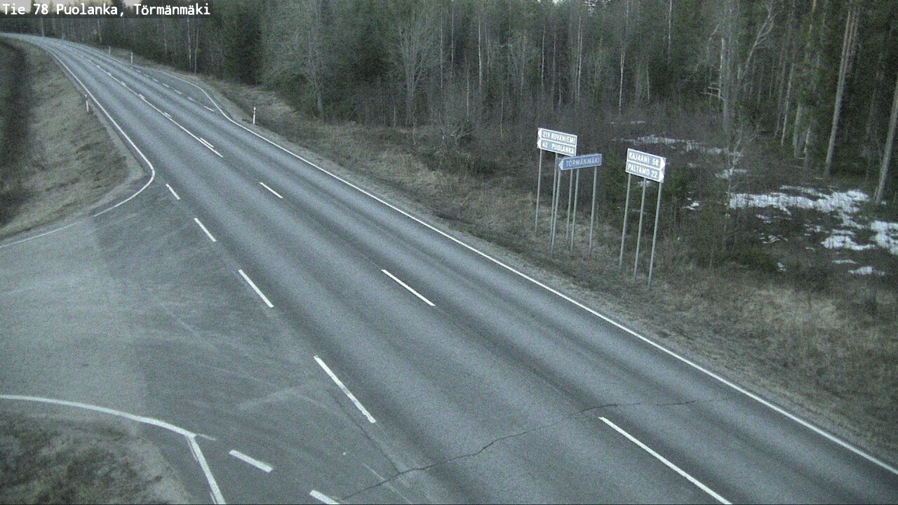Weather Camera Image Road 78 Puolanka, Törmänmäki, Puolanka, Kainuu