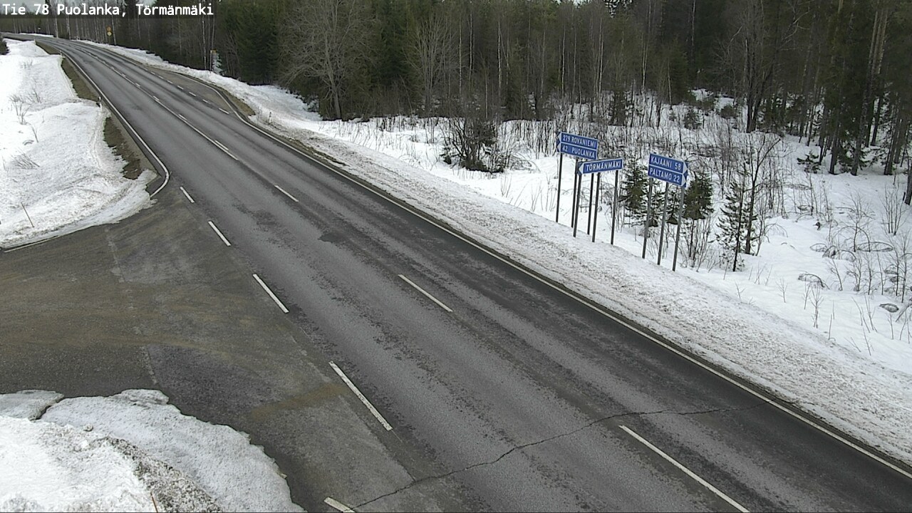 Weather Camera Image Road 78 Puolanka, Törmänmäki, Puolanka, Kainuu