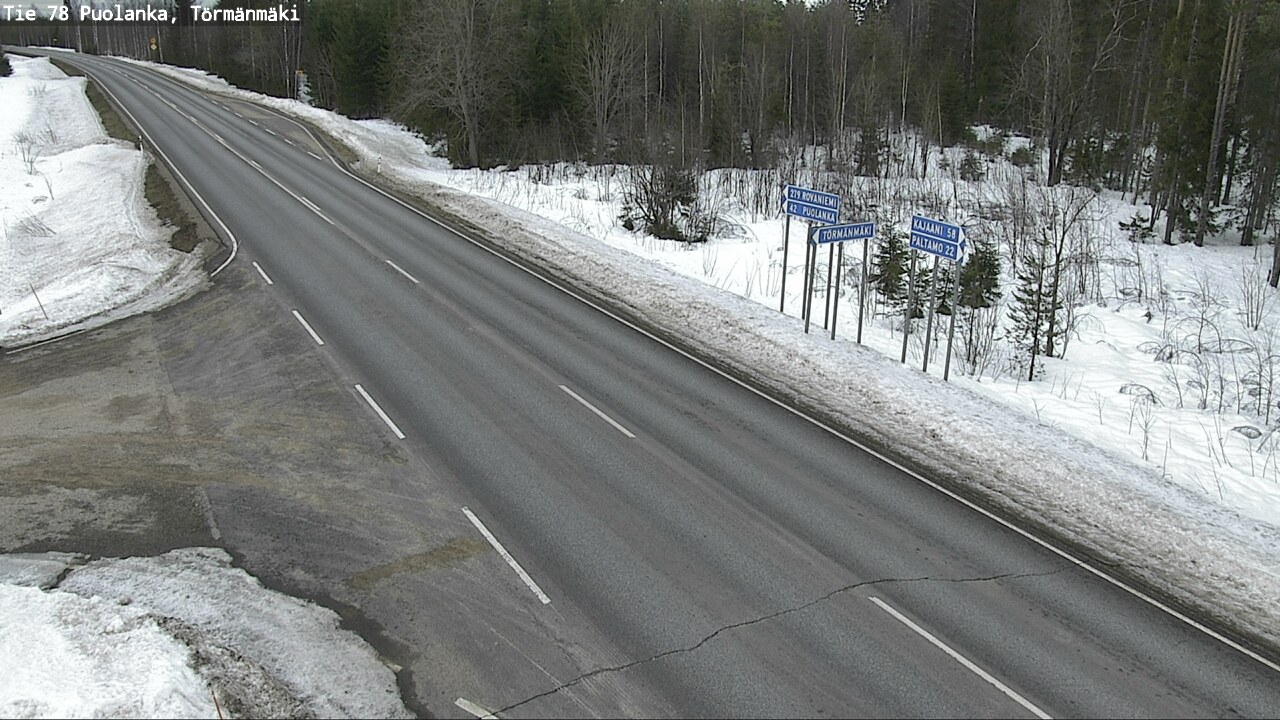 Weather Camera Image Road 78 Puolanka, Törmänmäki, Puolanka, Kainuu