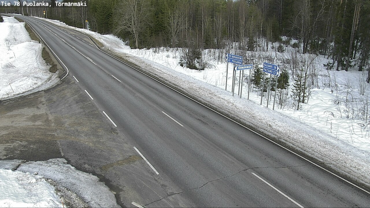 Weather Camera Image Road 78 Puolanka, Törmänmäki, Puolanka, Kainuu