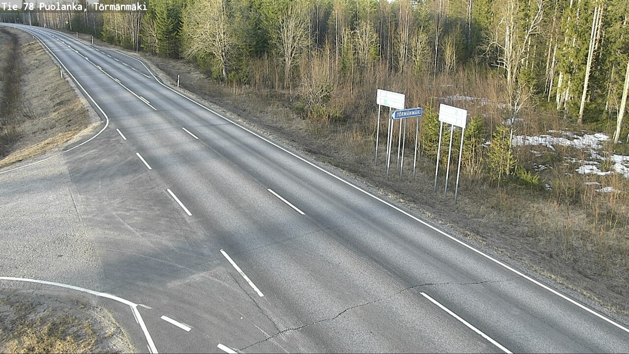 Weather Camera Image Road 78 Puolanka, Törmänmäki, Puolanka, Kainuu