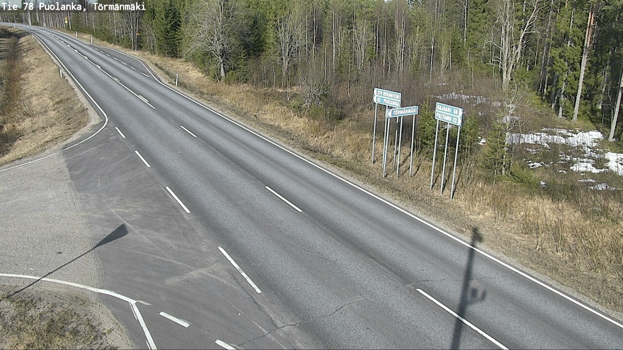 Weather Camera Image Road 78 Puolanka, Törmänmäki, Puolanka, Kainuu