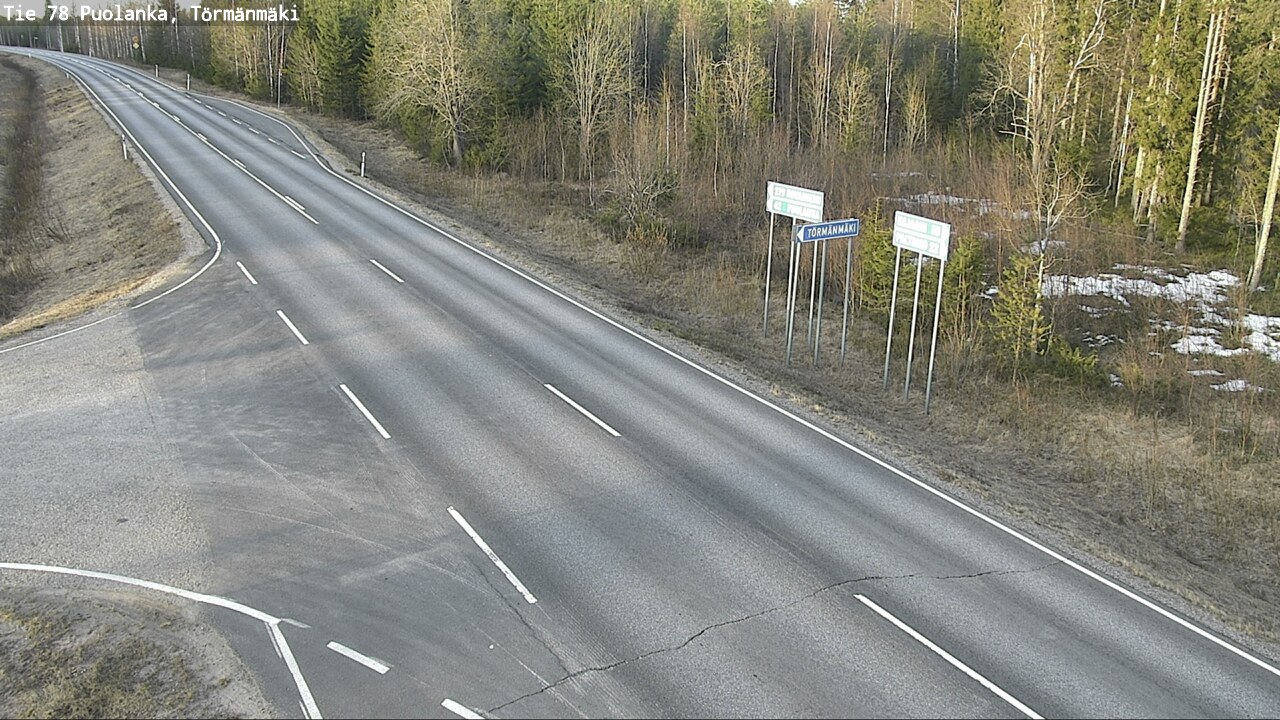 Weather Camera Image Road 78 Puolanka, Törmänmäki, Puolanka, Kainuu