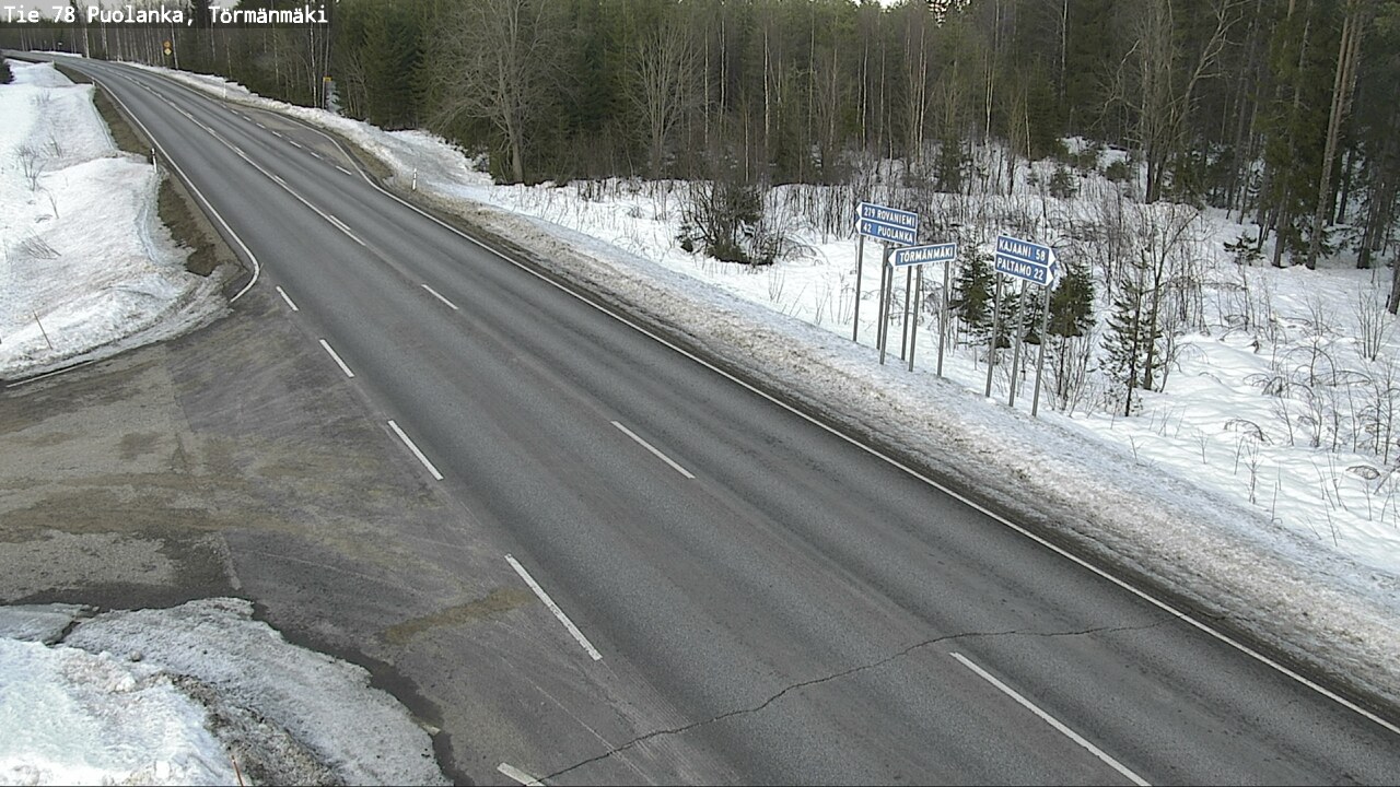 Weather Camera Image Road 78 Puolanka, Törmänmäki, Puolanka, Kainuu