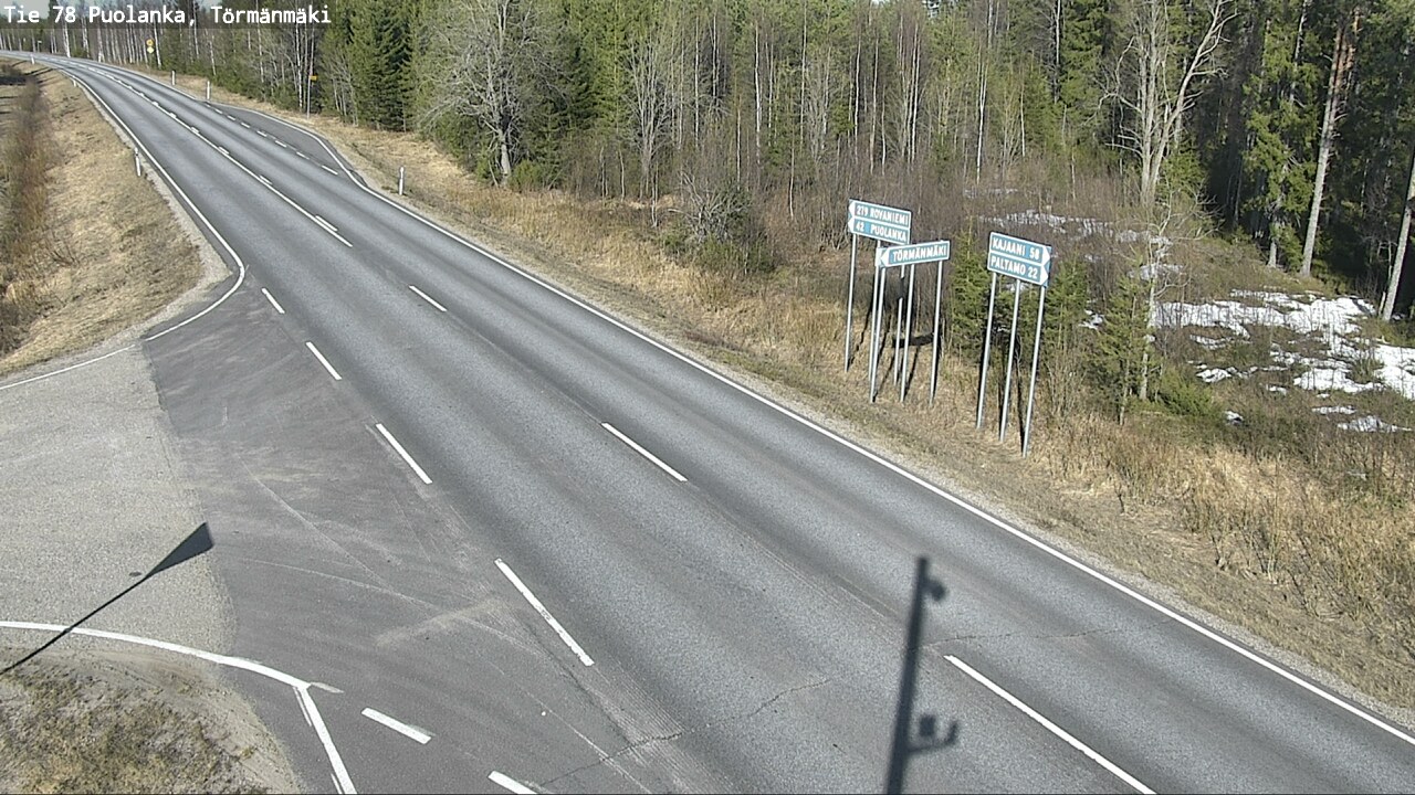 Weather Camera Image Road 78 Puolanka, Törmänmäki, Puolanka, Kainuu