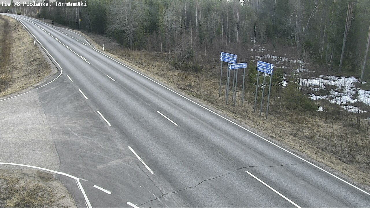 Weather Camera Image Road 78 Puolanka, Törmänmäki, Puolanka, Kainuu