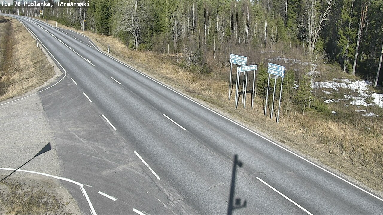 Weather Camera Image Road 78 Puolanka, Törmänmäki, Puolanka, Kainuu