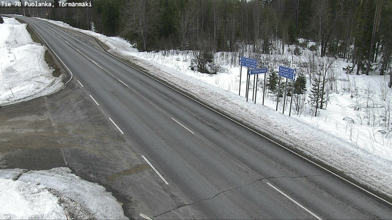 Weather Camera Image Road 78 Puolanka, Törmänmäki, Puolanka, Kainuu