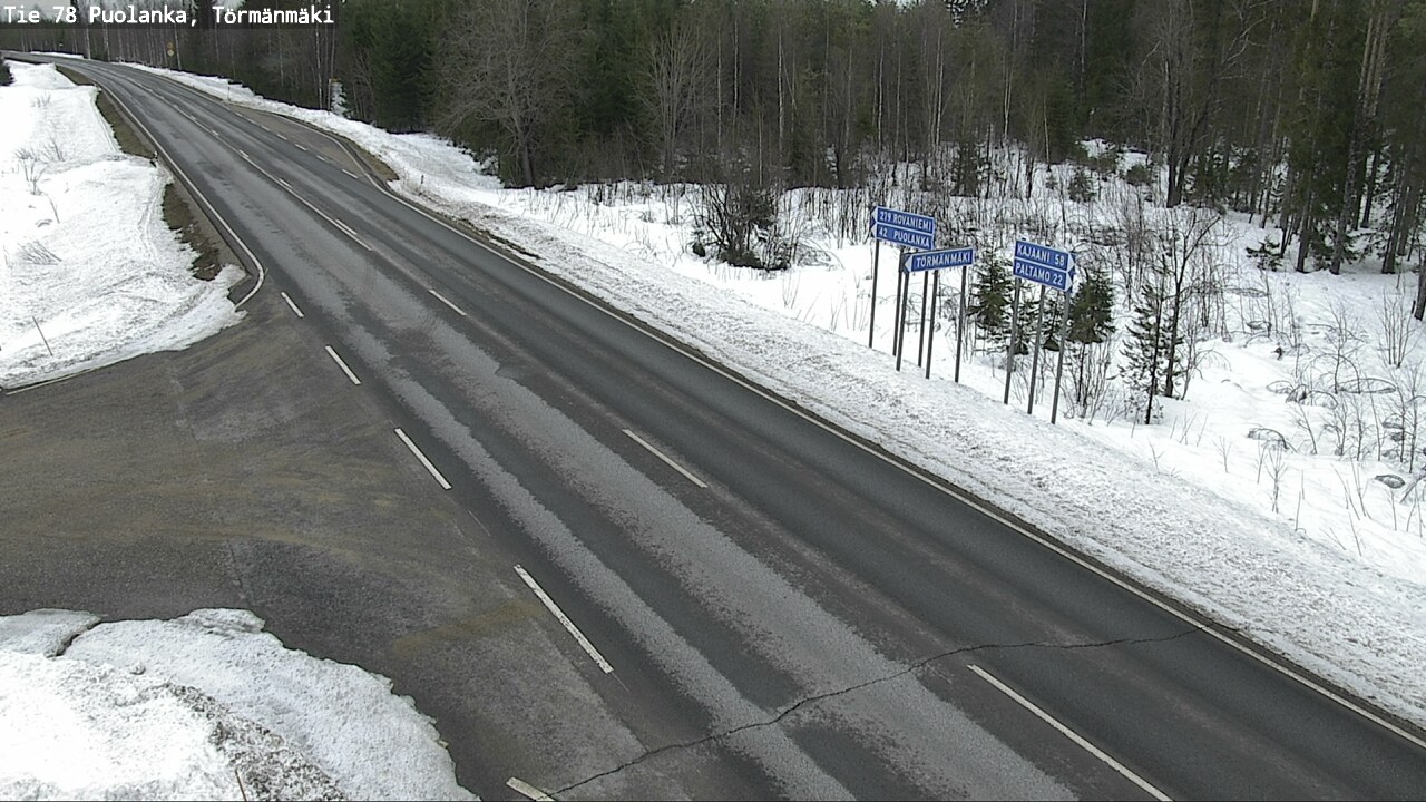 Weather Camera Image Road 78 Puolanka, Törmänmäki, Puolanka, Kainuu