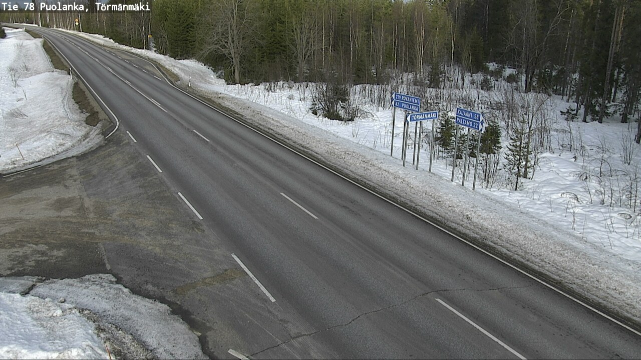 Weather Camera Image Road 78 Puolanka, Törmänmäki, Puolanka, Kainuu