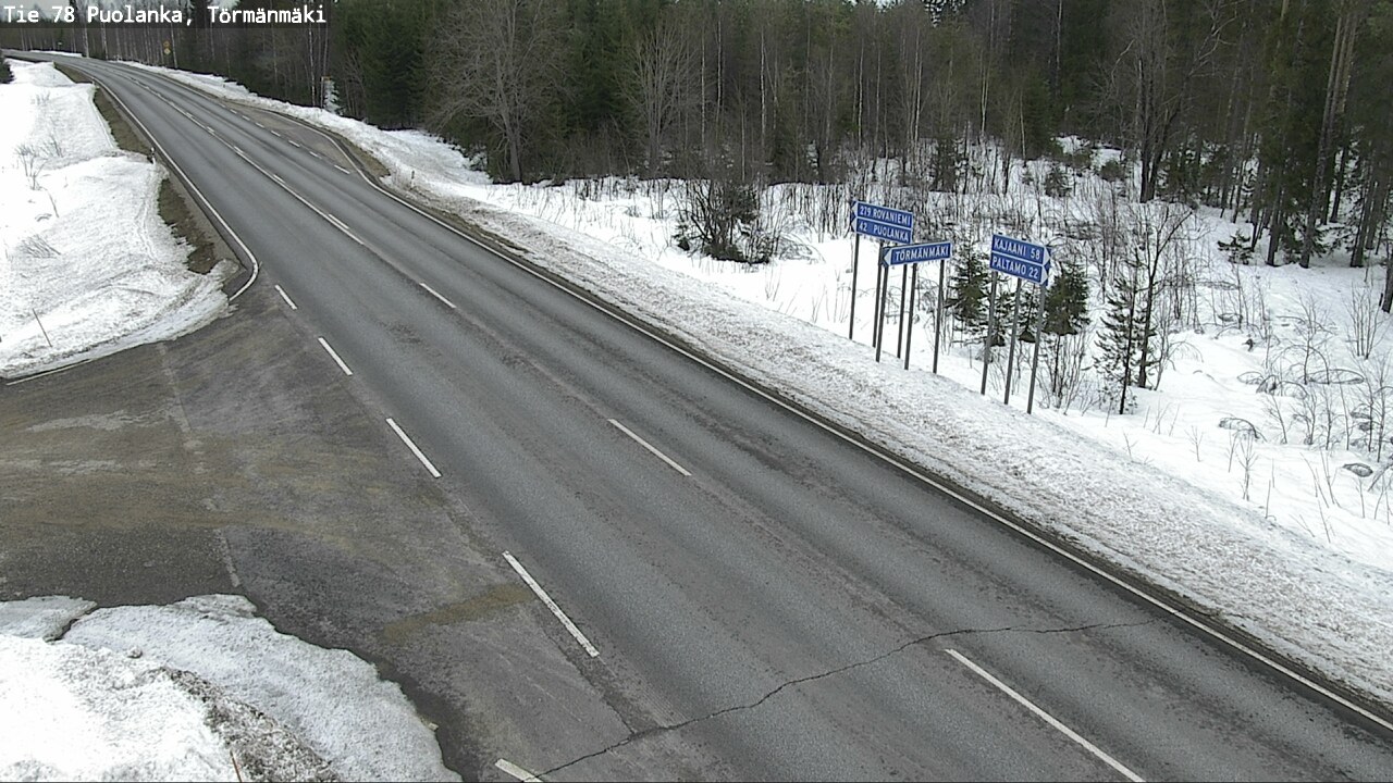 Weather Camera Image Road 78 Puolanka, Törmänmäki, Puolanka, Kainuu