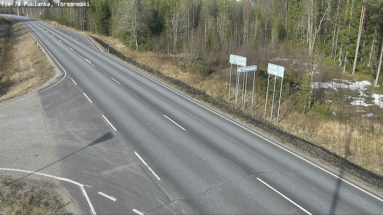 Weather Camera Image Road 78 Puolanka, Törmänmäki, Puolanka, Kainuu
