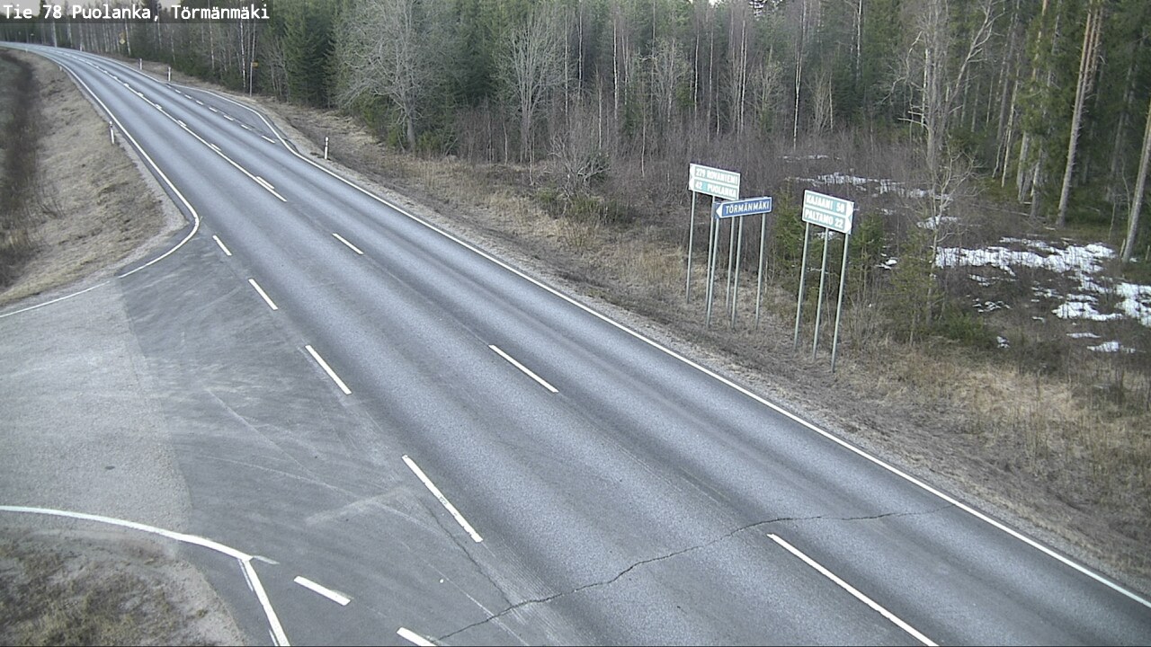 Weather Camera Image Road 78 Puolanka, Törmänmäki, Puolanka, Kainuu