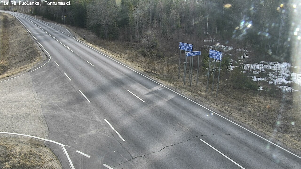 Weather Camera Image Road 78 Puolanka, Törmänmäki, Puolanka, Kainuu