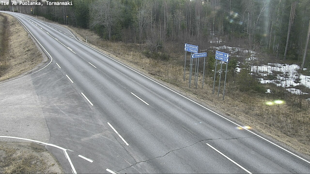 Weather Camera Image Road 78 Puolanka, Törmänmäki, Puolanka, Kainuu