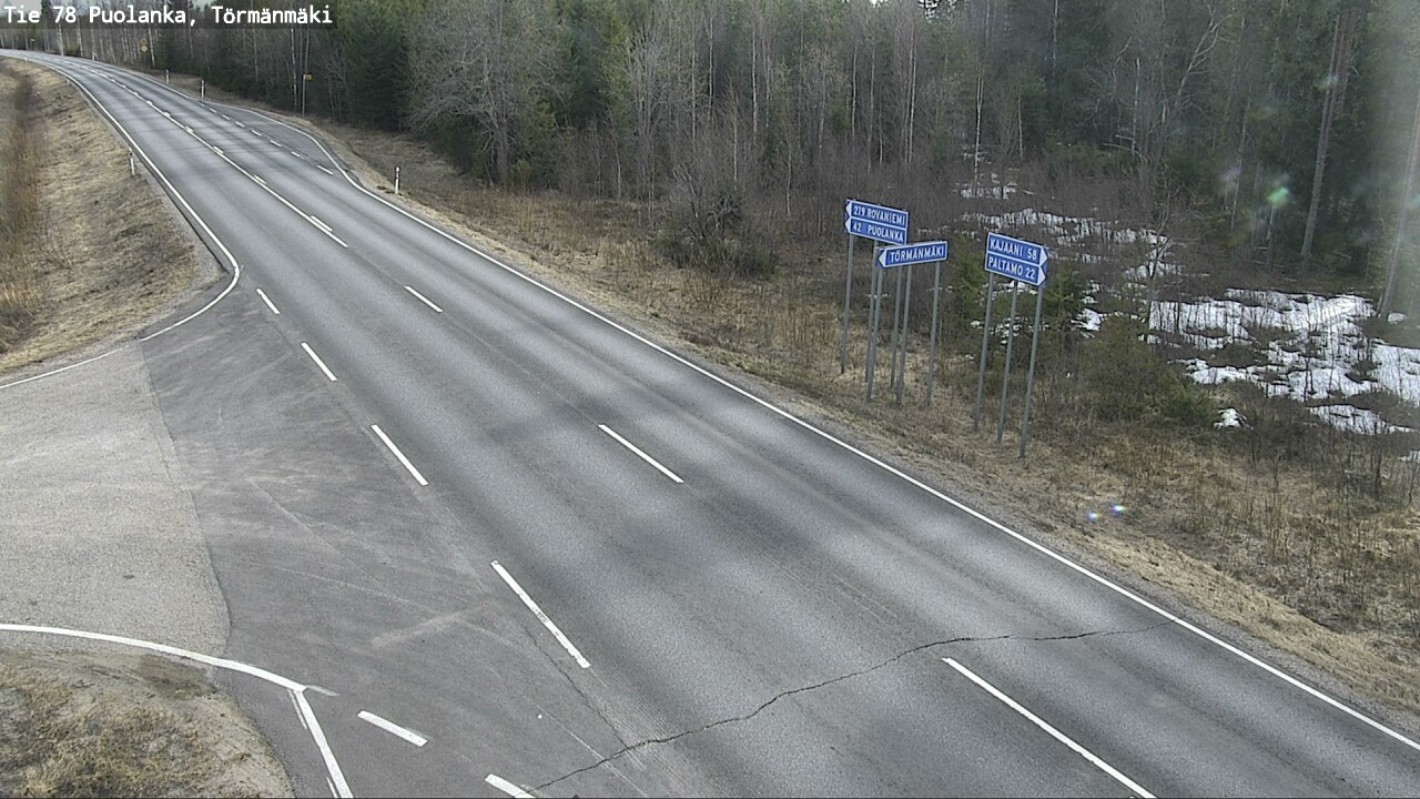 Weather Camera Image Road 78 Puolanka, Törmänmäki, Puolanka, Kainuu