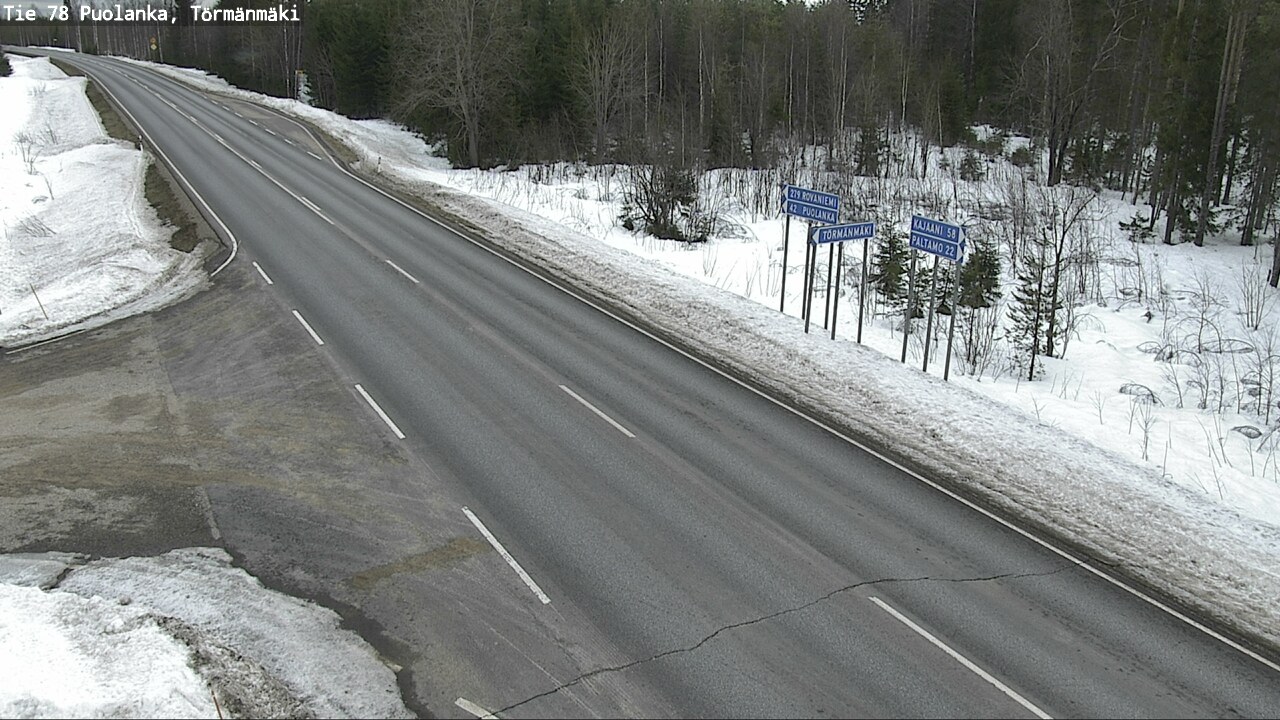Weather Camera Image Road 78 Puolanka, Törmänmäki, Puolanka, Kainuu