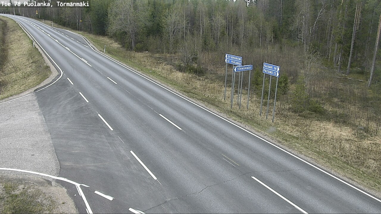 Weather Camera Image Road 78 Puolanka, Törmänmäki, Puolanka, Kainuu