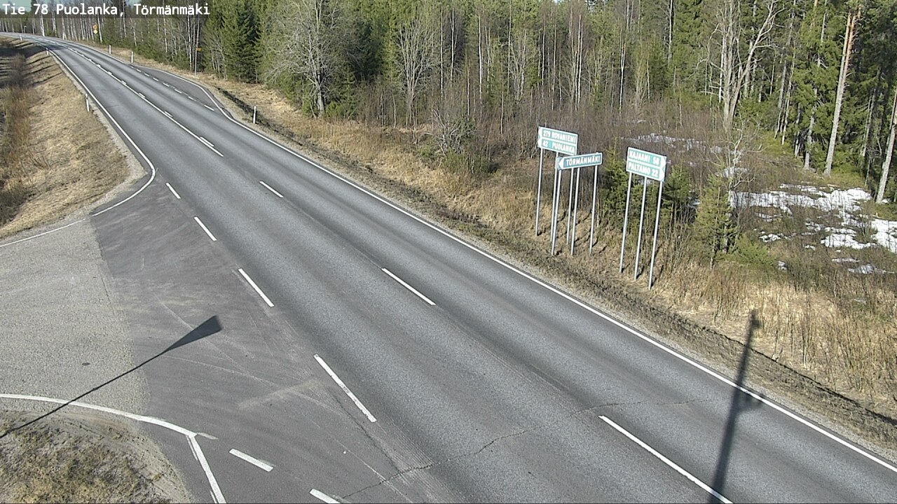Weather Camera Image Road 78 Puolanka, Törmänmäki, Puolanka, Kainuu