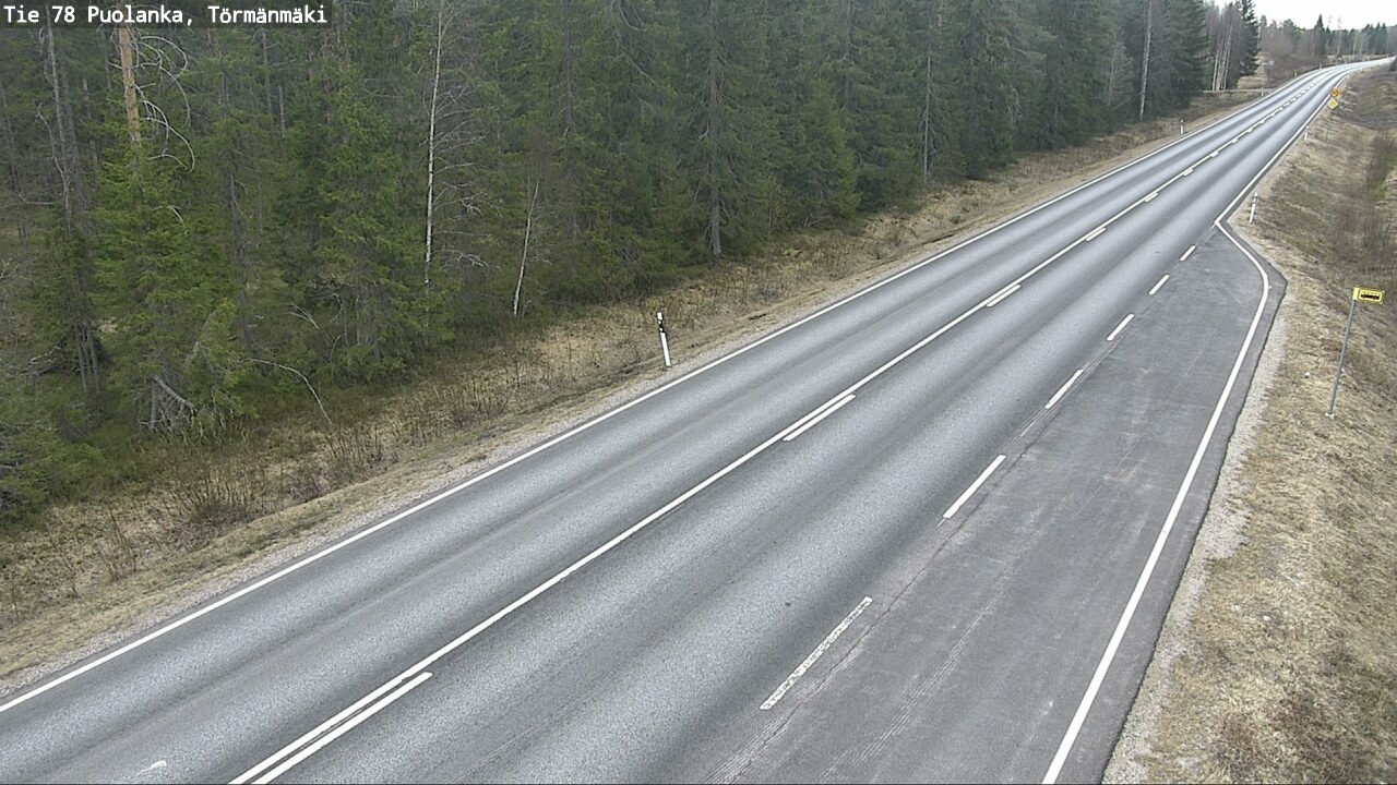 Weather Camera Image Väg 78 Puolango, Törmänmaki, Puolanka, Kainuu