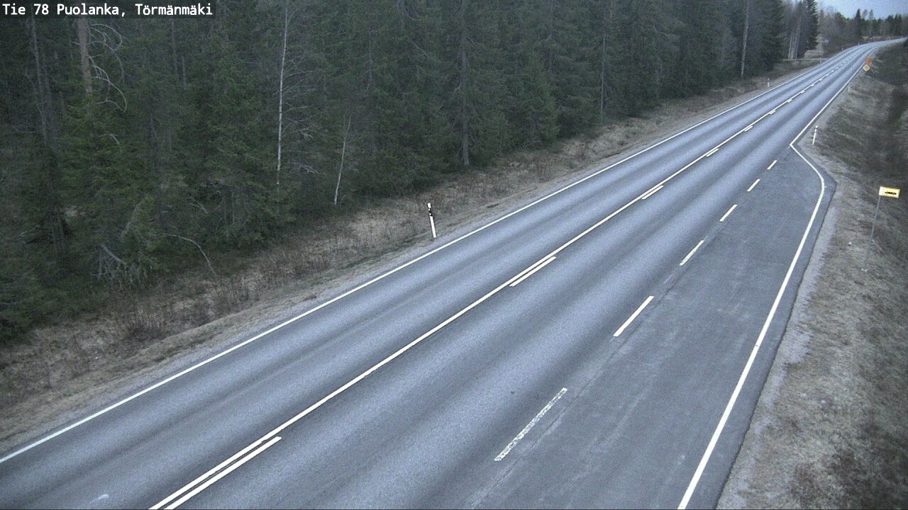 Weather Camera Image Road 78 Puolanka, Törmänmäki, Puolanka, Kainuu