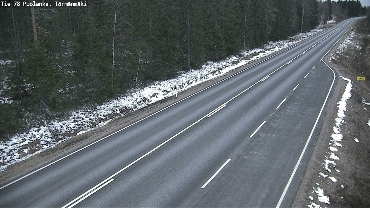 Weather Camera Image Väg 78 Puolango, Törmänmaki, Puolanka, Kainuu