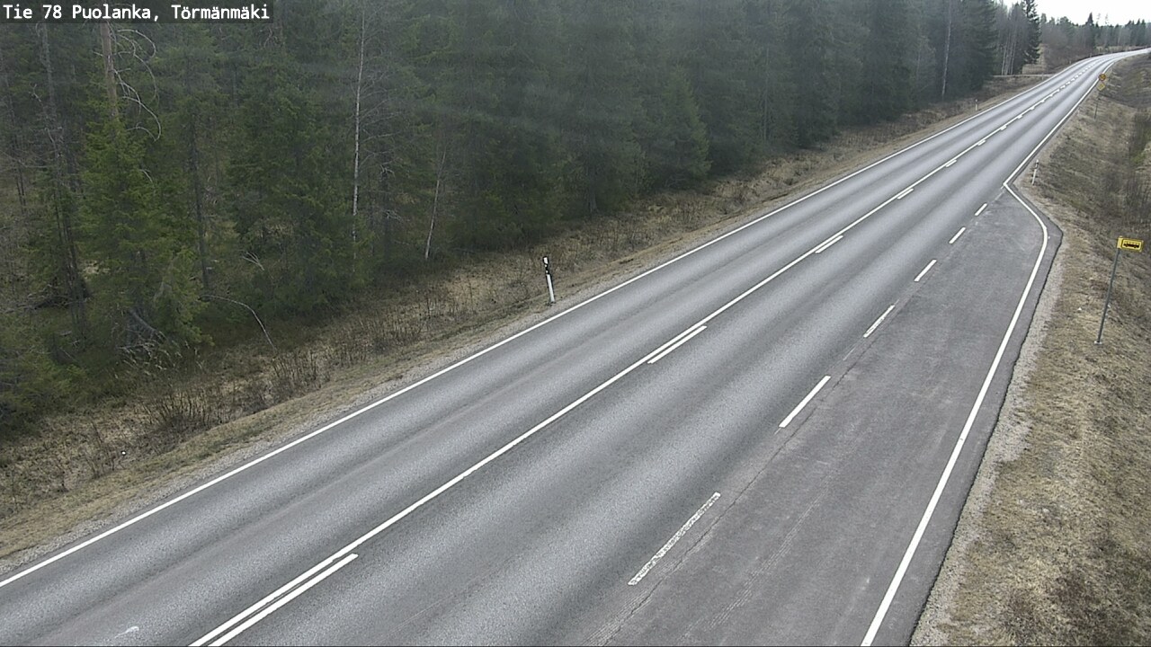 Weather Camera Image Väg 78 Puolango, Törmänmaki, Puolanka, Kainuu