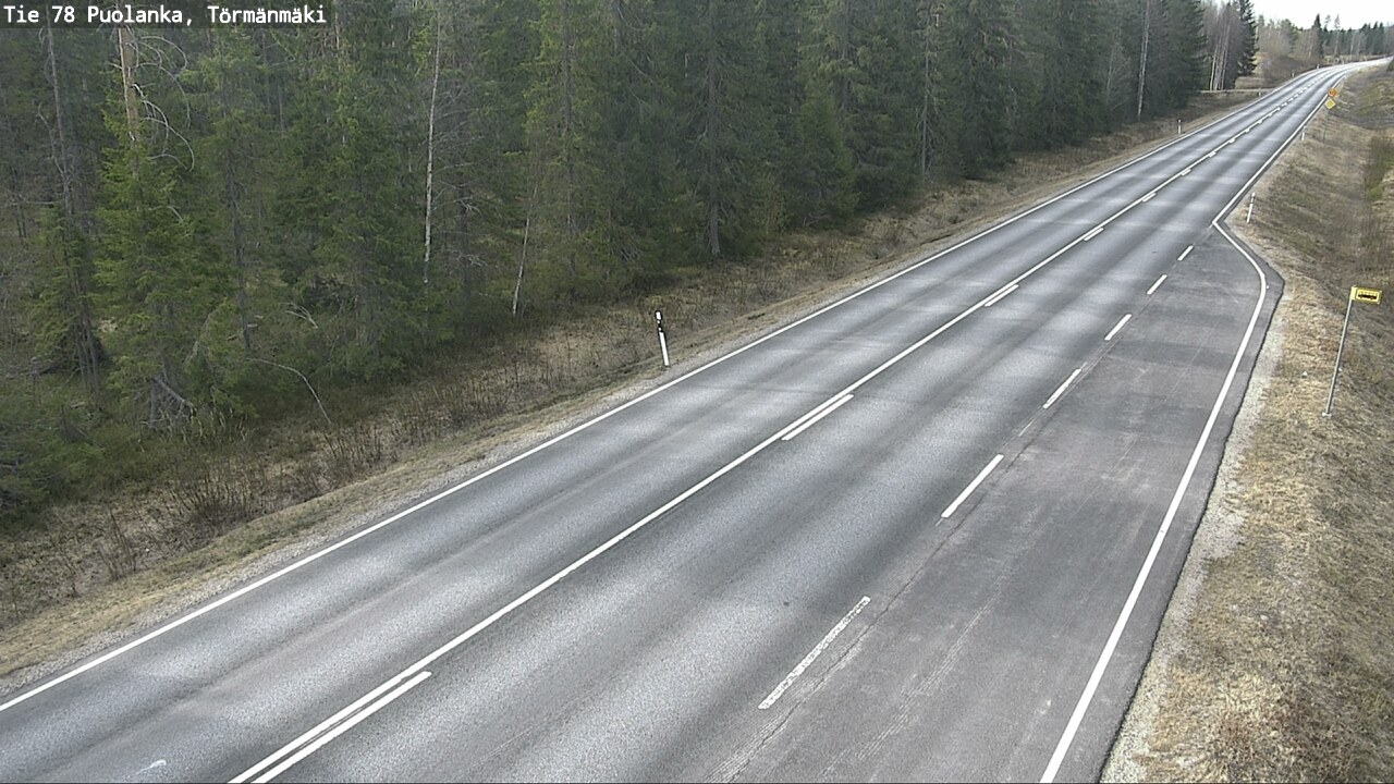 Weather Camera Image Väg 78 Puolango, Törmänmaki, Puolanka, Kainuu