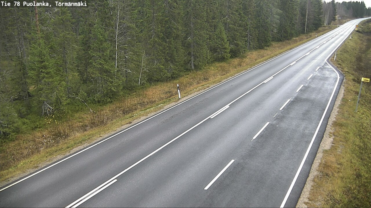 Weather Camera Image Väg 78 Puolango, Törmänmaki, Puolanka, Kainuu