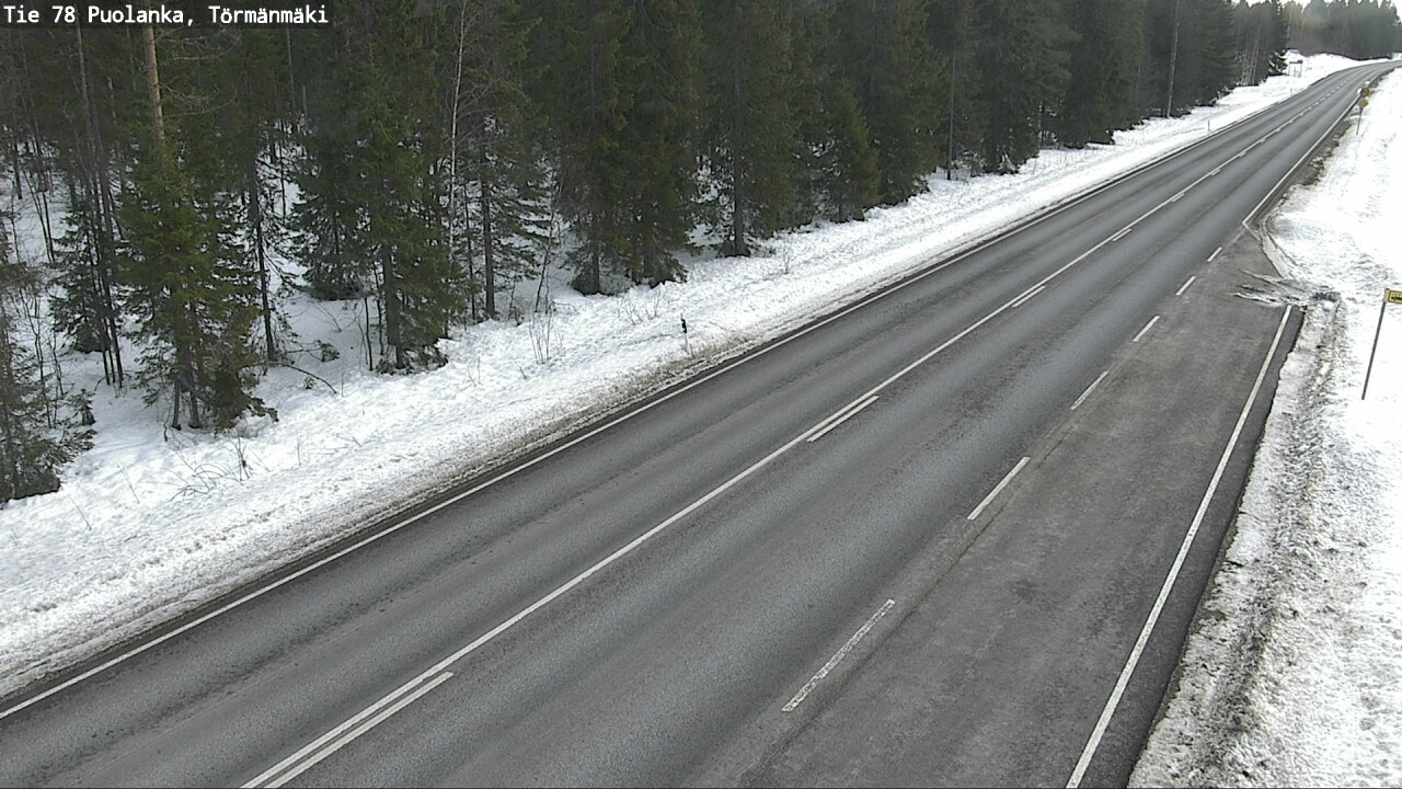 Weather Camera Image Road 78 Puolanka, Törmänmäki, Puolanka, Kainuu