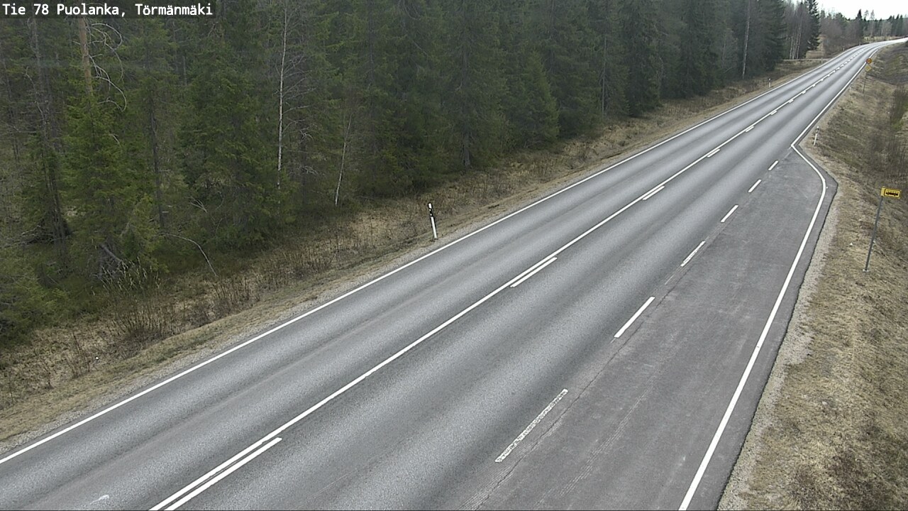 Weather Camera Image Väg 78 Puolango, Törmänmaki, Puolanka, Kainuu