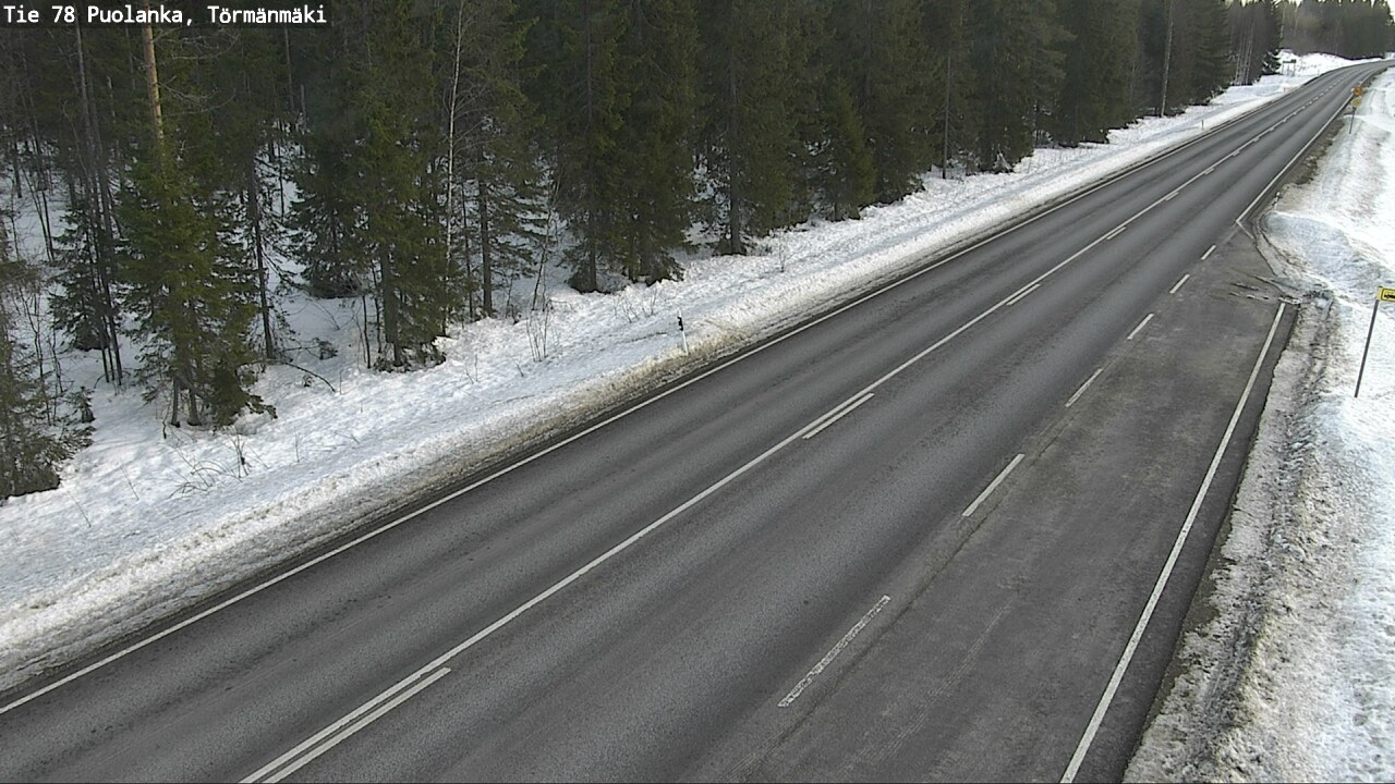 Weather Camera Image Road 78 Puolanka, Törmänmäki, Puolanka, Kainuu